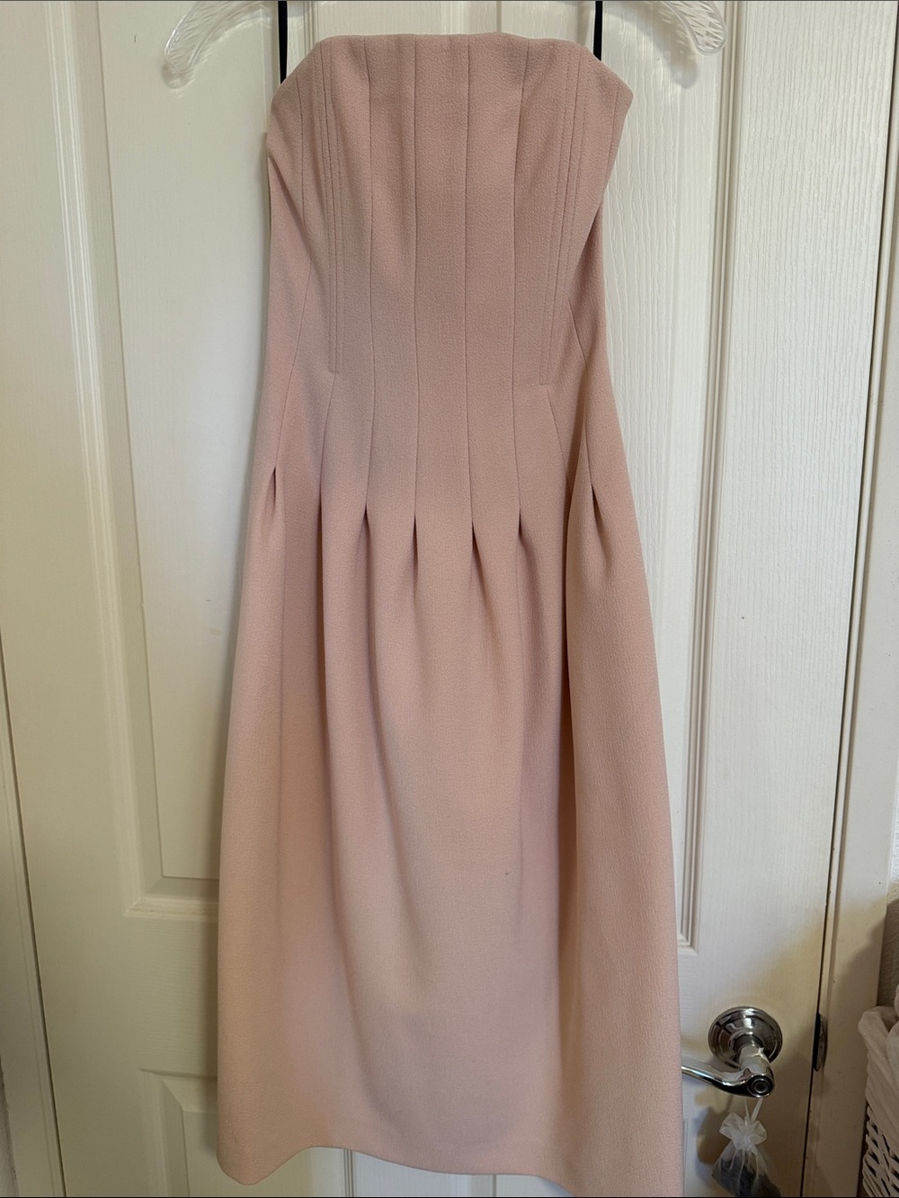H&M Strapless Midi Dress in Blush